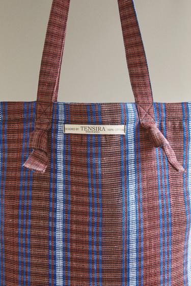 TOTE BAG COTON X TENSIRA - Bordeaux de Zara - Image 3