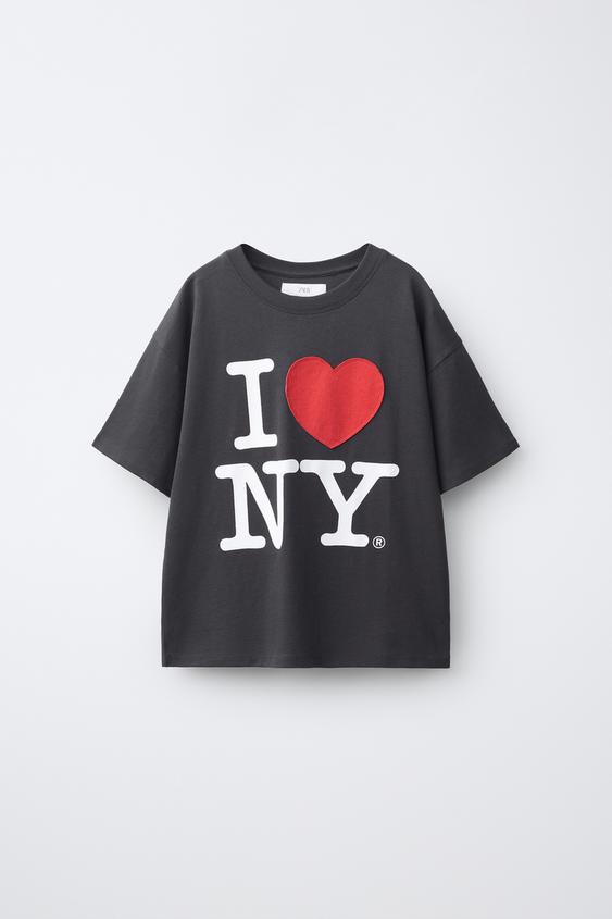 PLAYERA PARCHE CORAZÓN - Gris oscuro de Zara - Imagen 0