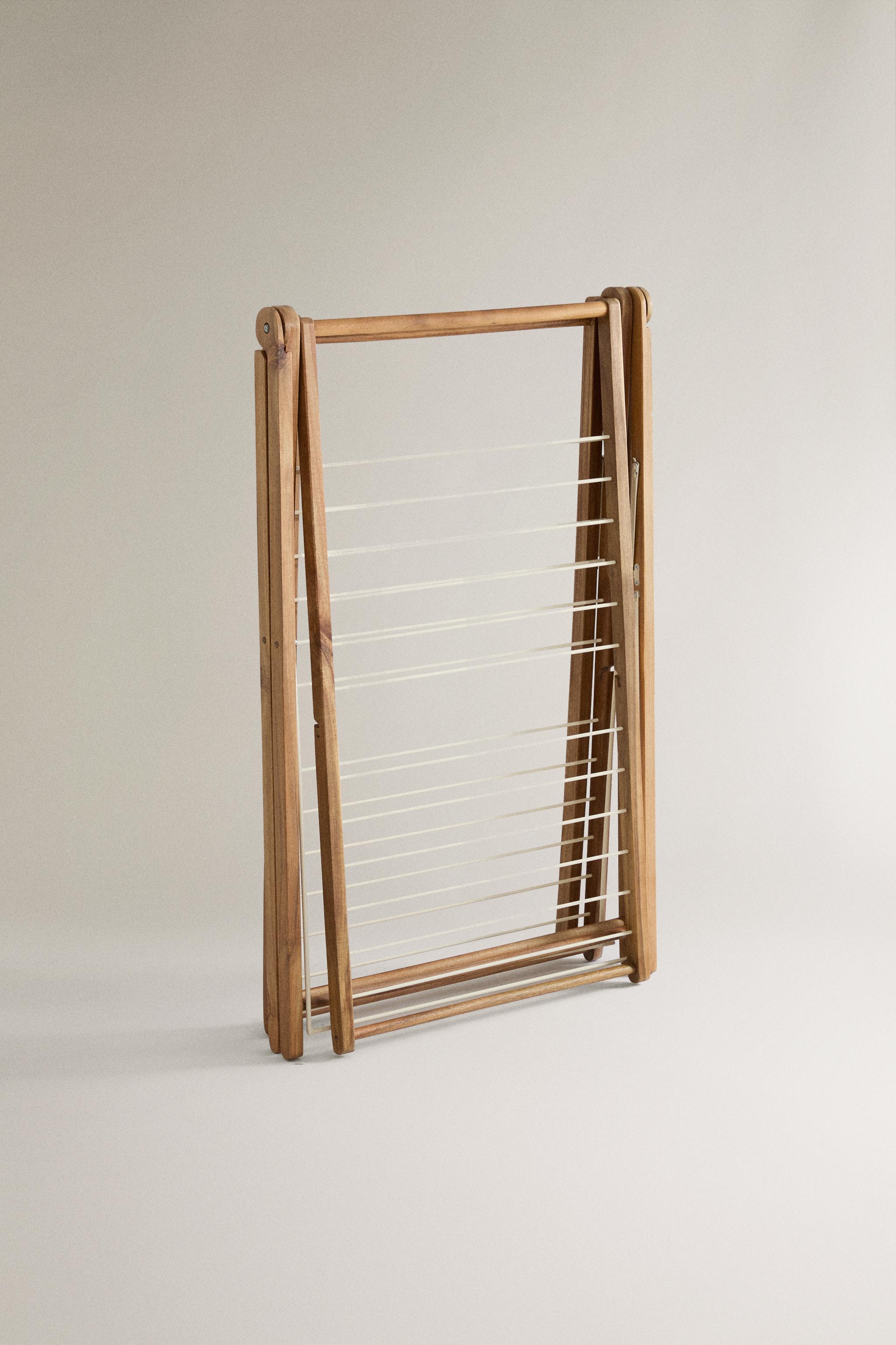 VERTICAL WOOD AND METAL CLOTHES RACK - Light beige | ZARA Canada