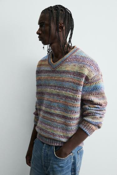OPENWORK STRIPED SWEATER - Multicoloured by Zara - Image 6