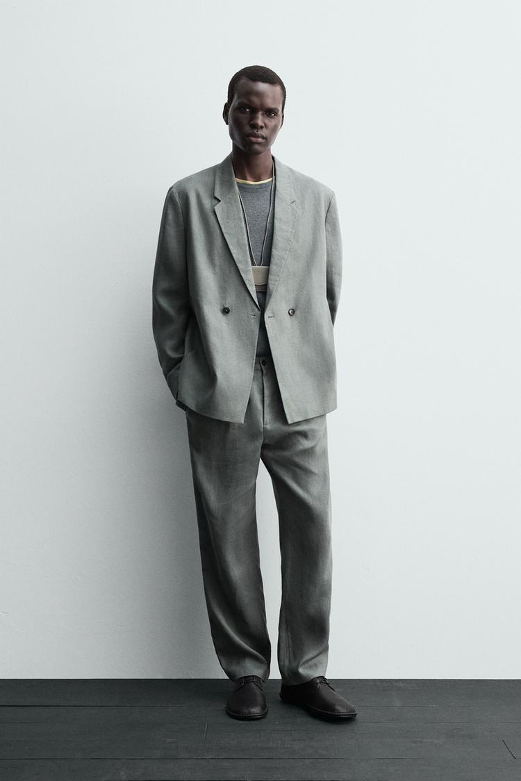 Abito Doppiopetto Giacca Doppiopetto Zara Uomo Giacca Nera Pantalone Grigio  Abito Uomo Doppiopetto Vestito
