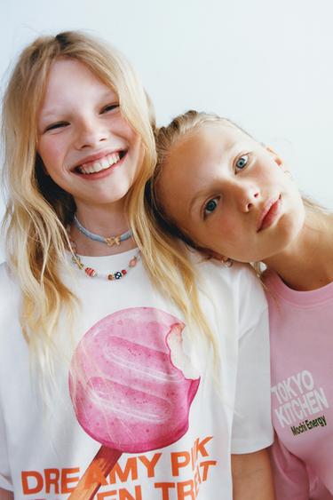 CAMISETA ESTAMPADA MOCHI - Hielo de Zara