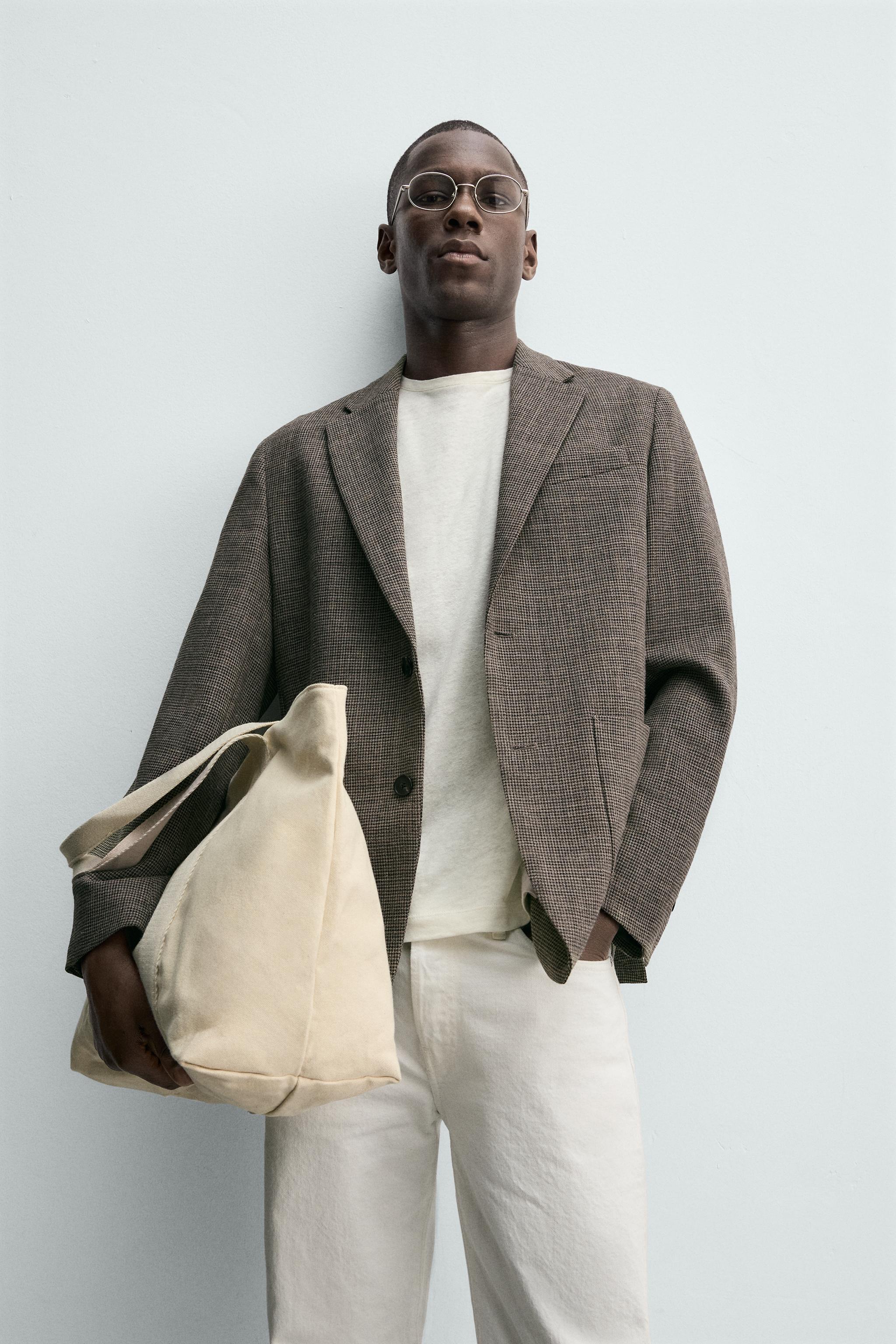 VESTE REGULAR FIT PIED-DE-POULE