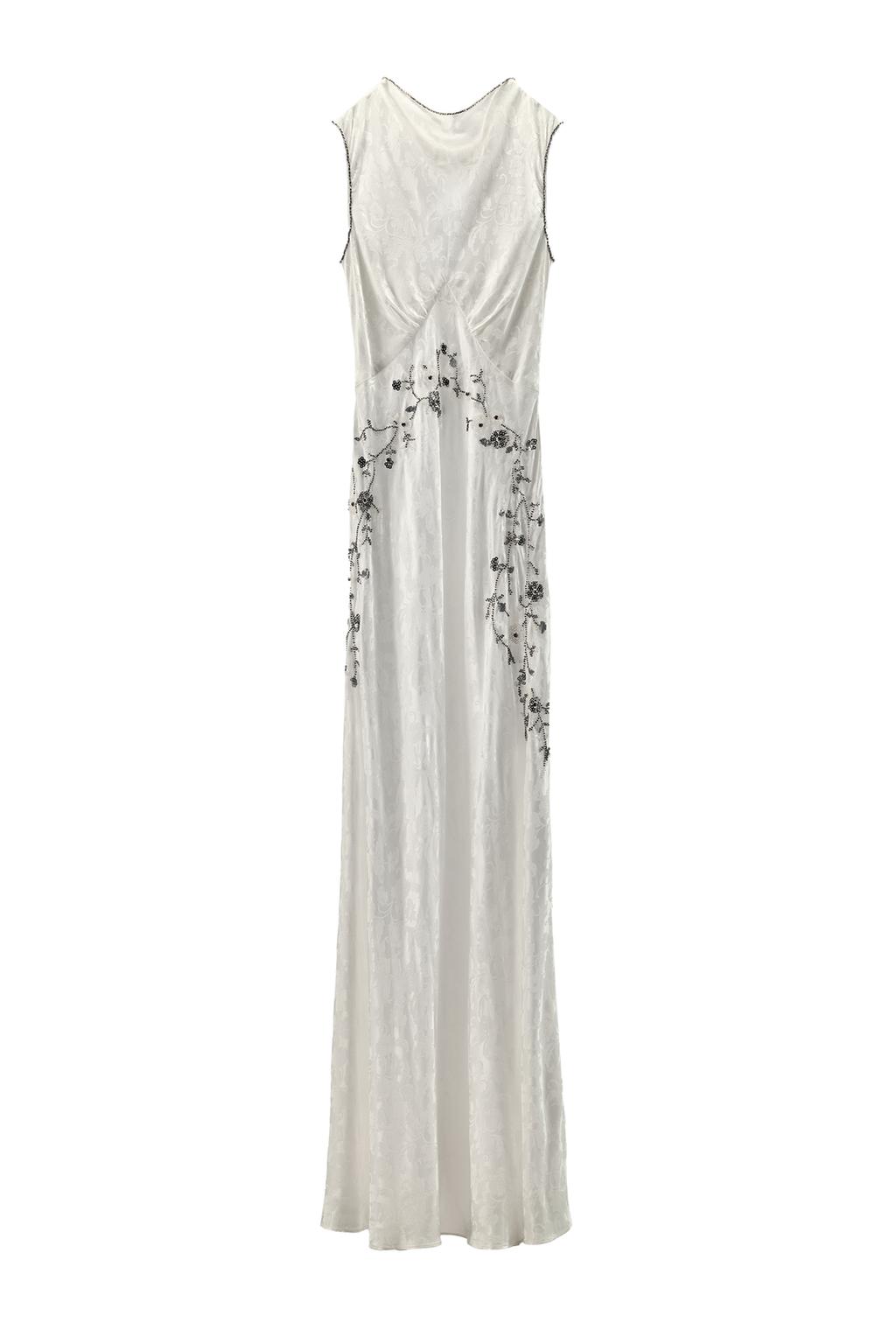 SEQUIN BEADED JACQUARD DRESS - image 3