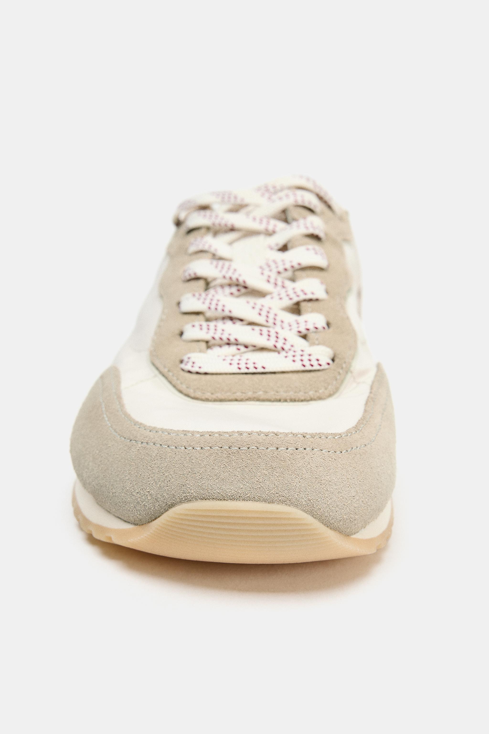 Женские кроссовки Zara COMBINED BAREFOOT SNEAKERS — фото 9