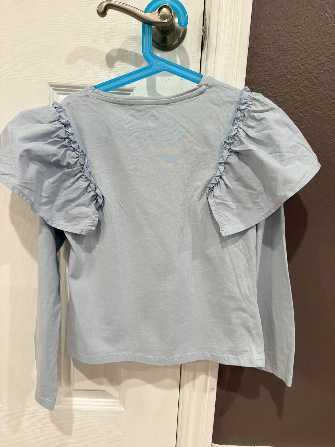RUFFLED POPLIN TOP - Image 2