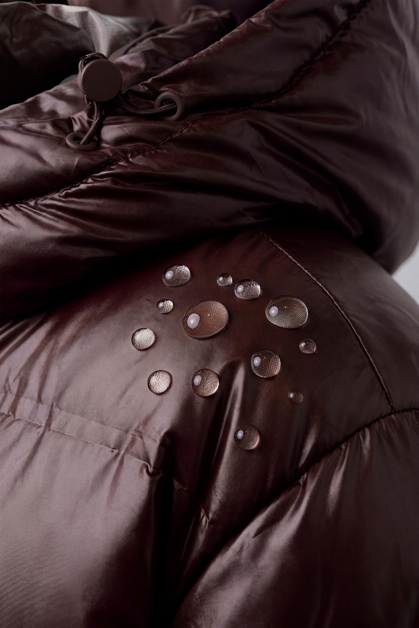 Детская куртка Zara 50/50 Down and Feather Long Technical Puffer, цвет: Коричневый — фото 9