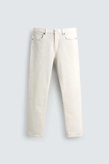 BASIC SLIM FIT JEANS - White by Zara