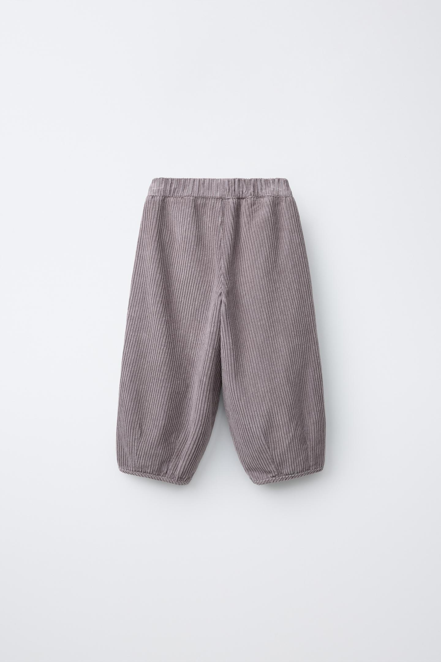 Детские брюки Zara Balloon Corduroy, цвет: Розовато-лиловый — фото 3