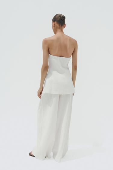 EMBROIDERED TROUSERS - Oyster-white by Zara - Image 3
