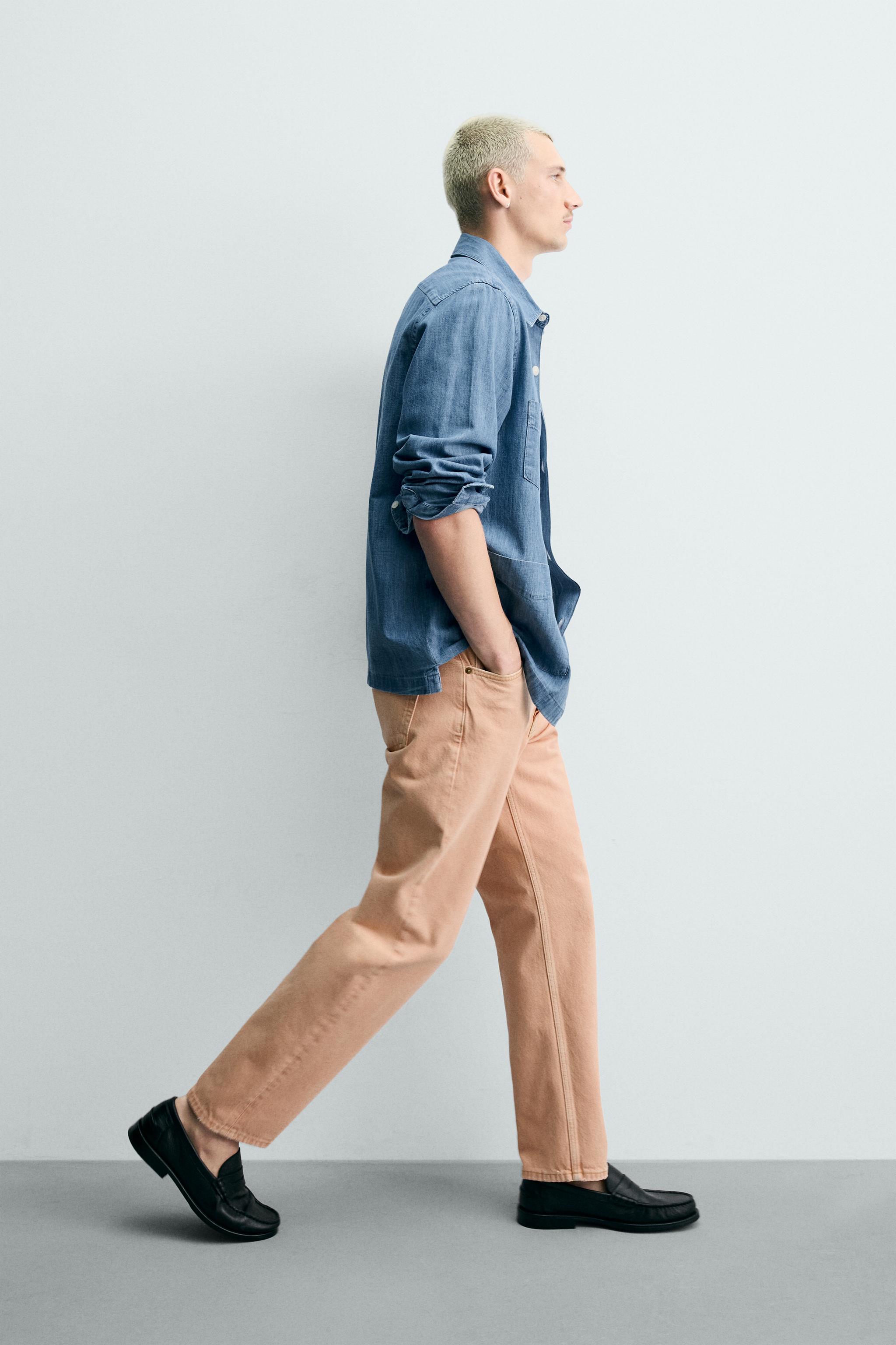 WASHED COLOR STRAIGHT FIT JEANS