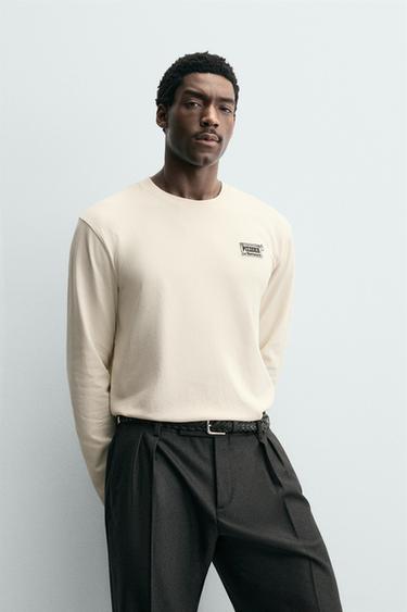 تيشرت بطبعة PIZZERIA LA MONTECARLO - خَام الخاص بـ Zara