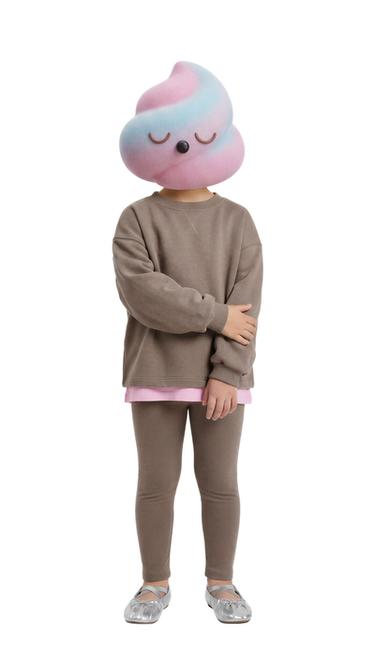 PLAIN SWEATSHIRT AND LEGGINGS SET - Brown / Taupe by Zara
