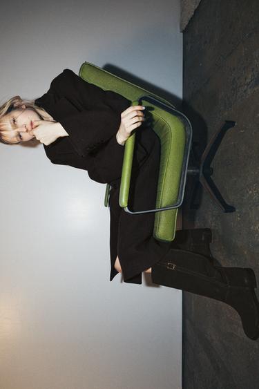 FLAT SUEDE RIDING BOOTS - Brown by Zara