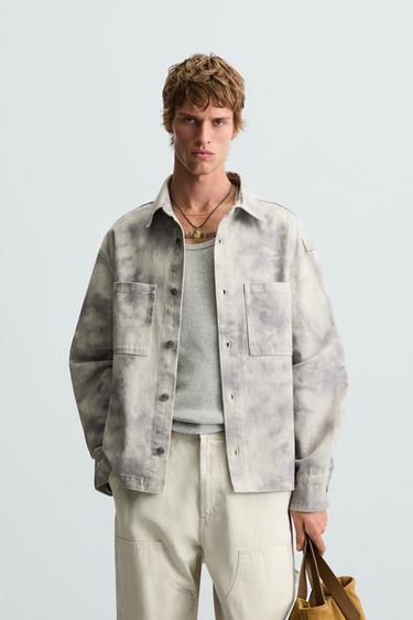 Zara ABSTRACT PRINT OVERSHIRT - Printed