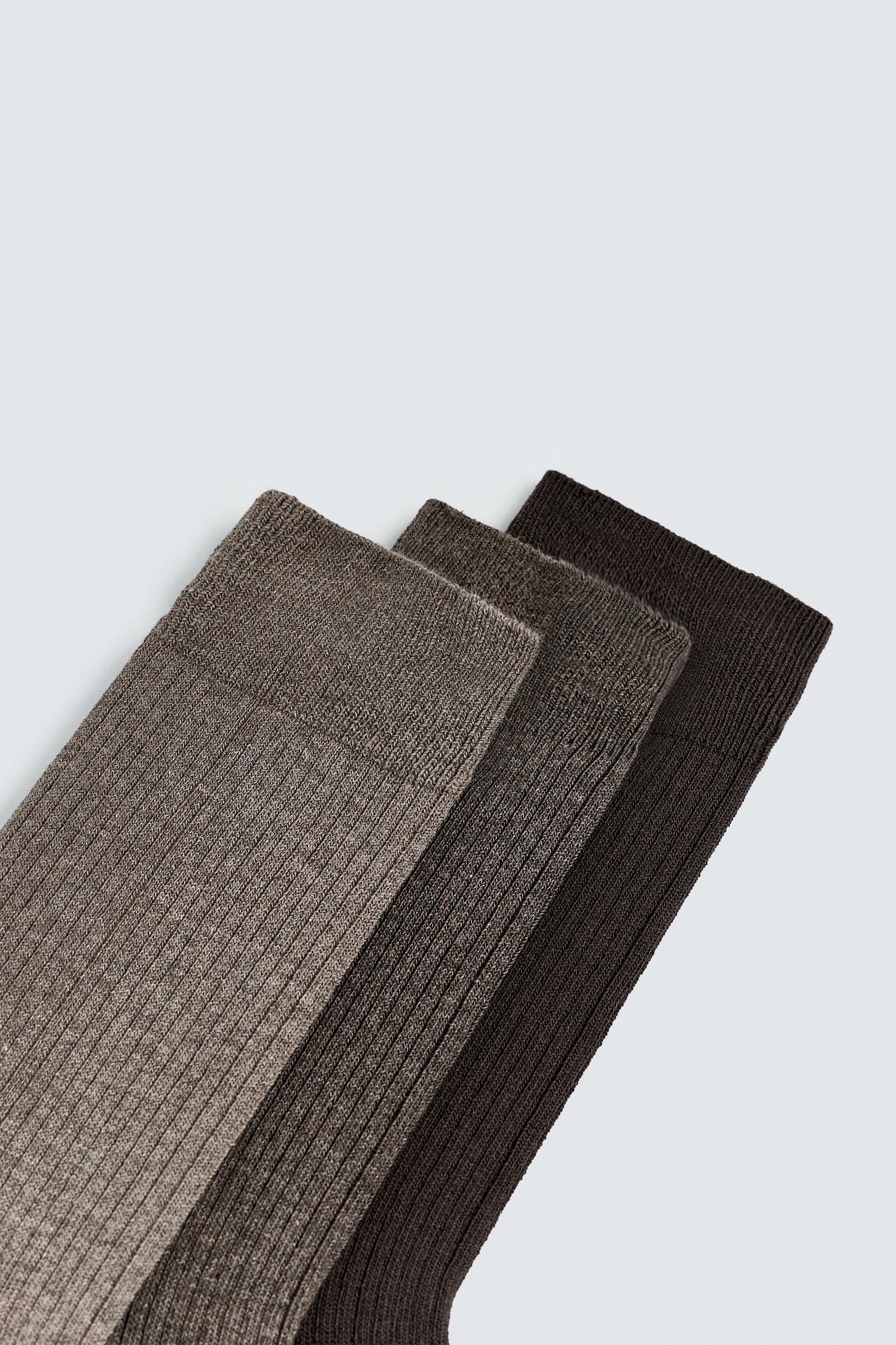 LOT DE 3 CHAUSSETTES CÔTELÉES POIDS MOYEN
