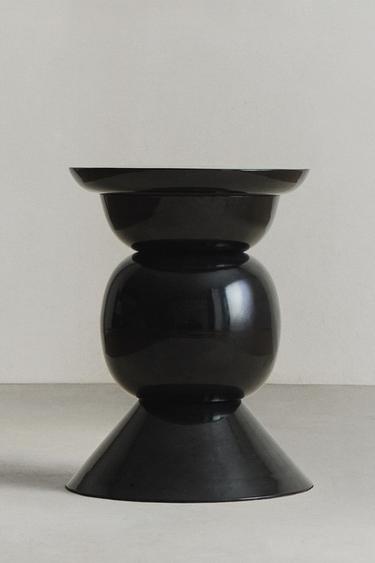 Zara SMALL METAL SIDE TABLE - Black