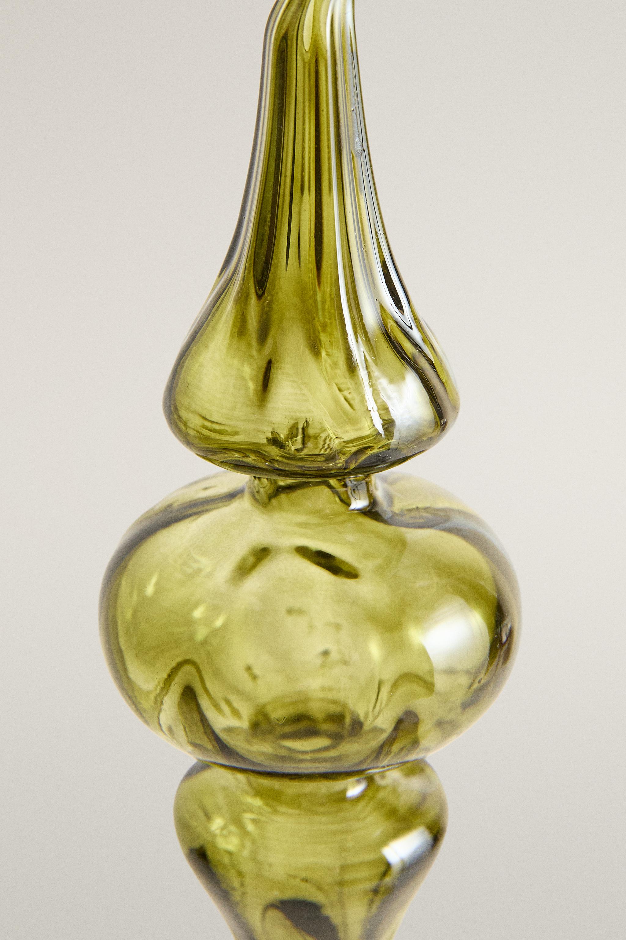 ORNEMENT SAPIN DE NOËL EN VERRE ALLONGÉ