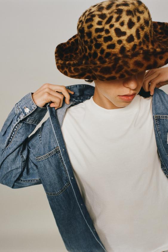 DENIM SHIRT WITH LABEL - Blue by Zara - Image 0