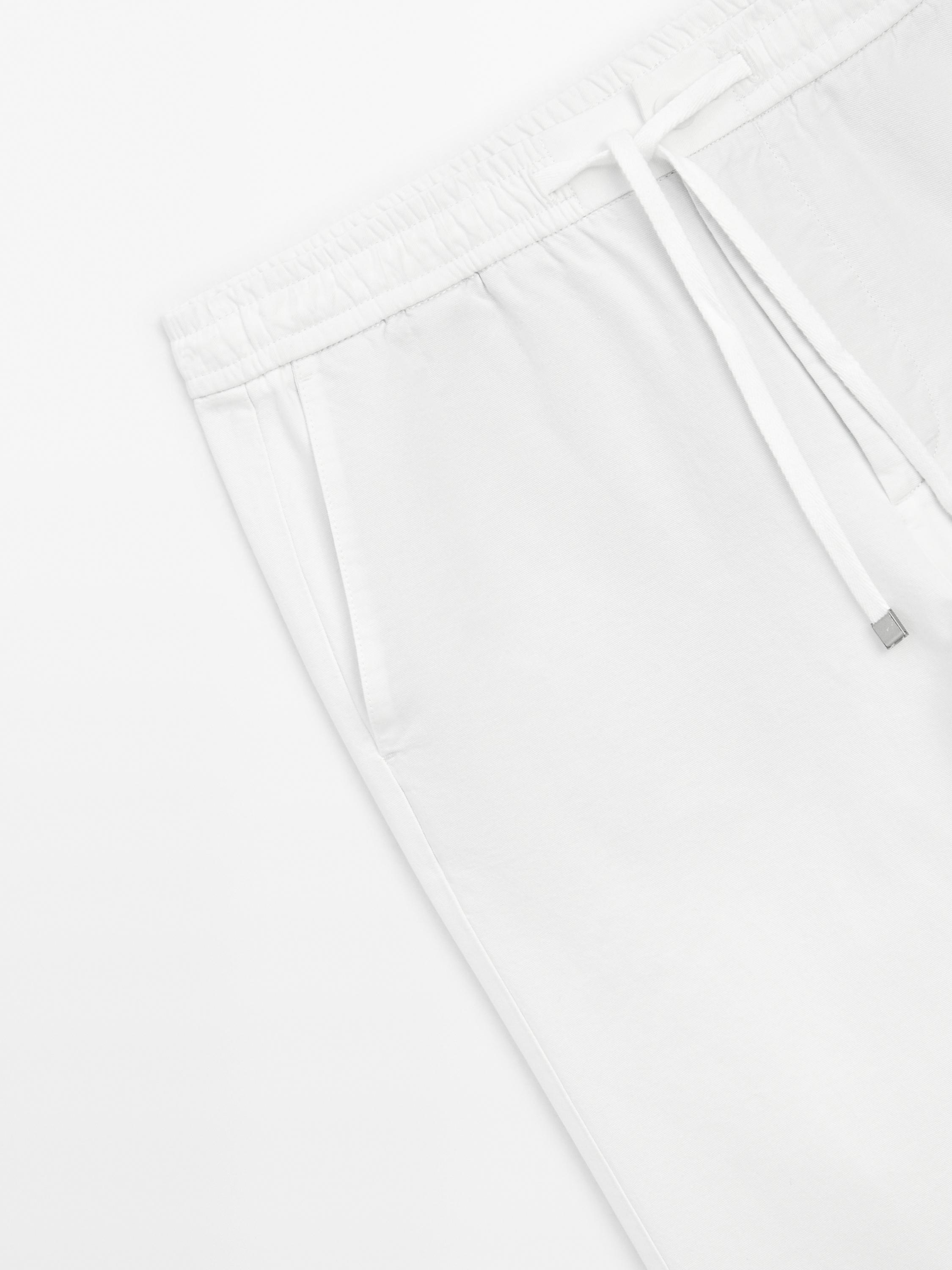 Cotton blend jogger fit trousers