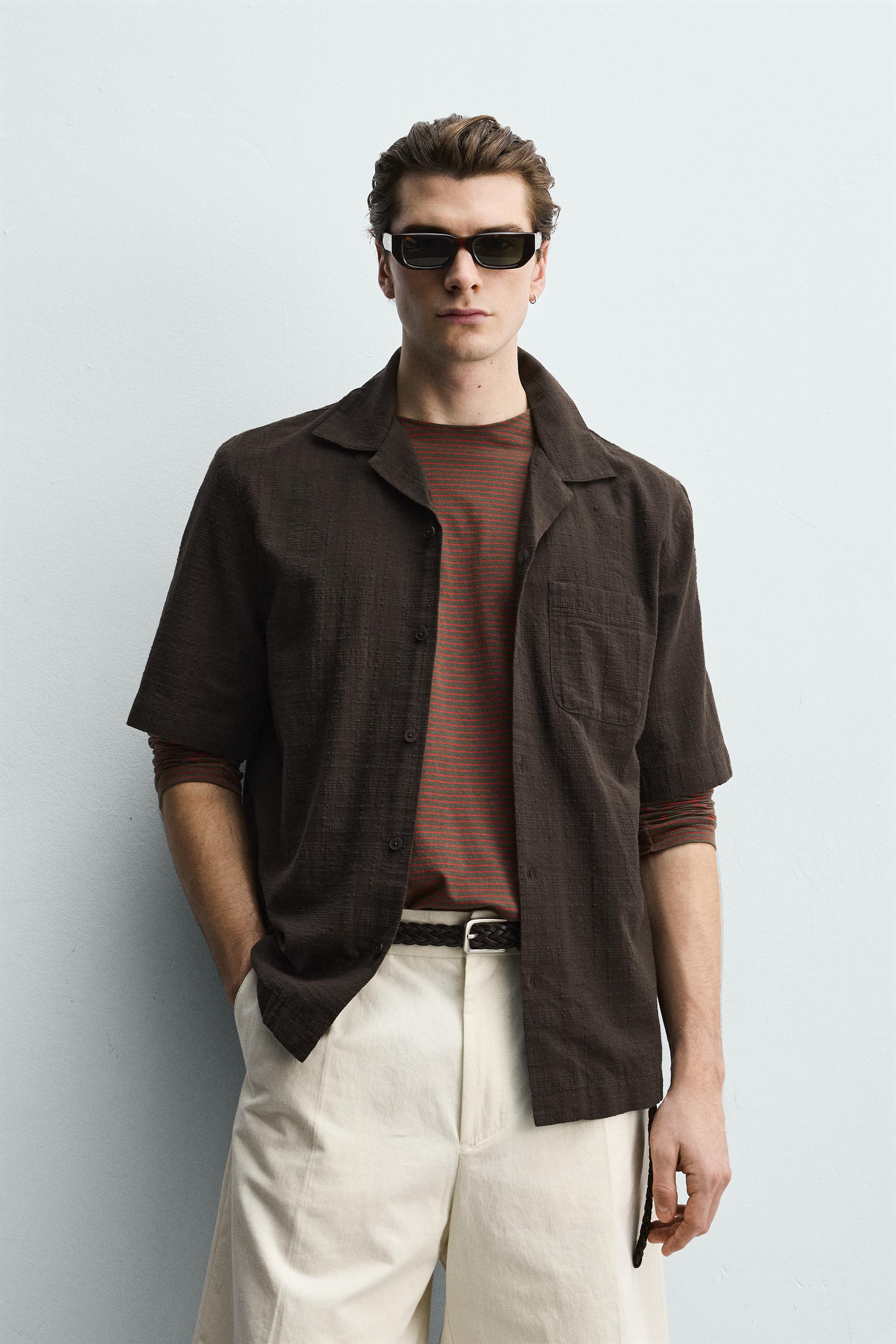 REGULAR FIT TEXTURED SHIRT
