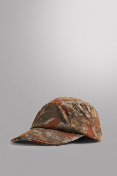 Zara LIGHTWEIGHT TECHNICAL ABSTRACT PRINT CAP - Printed