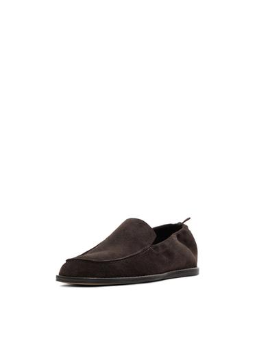Mocassins en cuir souple froncés - Marron de Zara