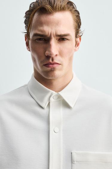 SURCHEMISE CONFORT SANS REPASSAGE - Blanc cassé de Zara - Image 5