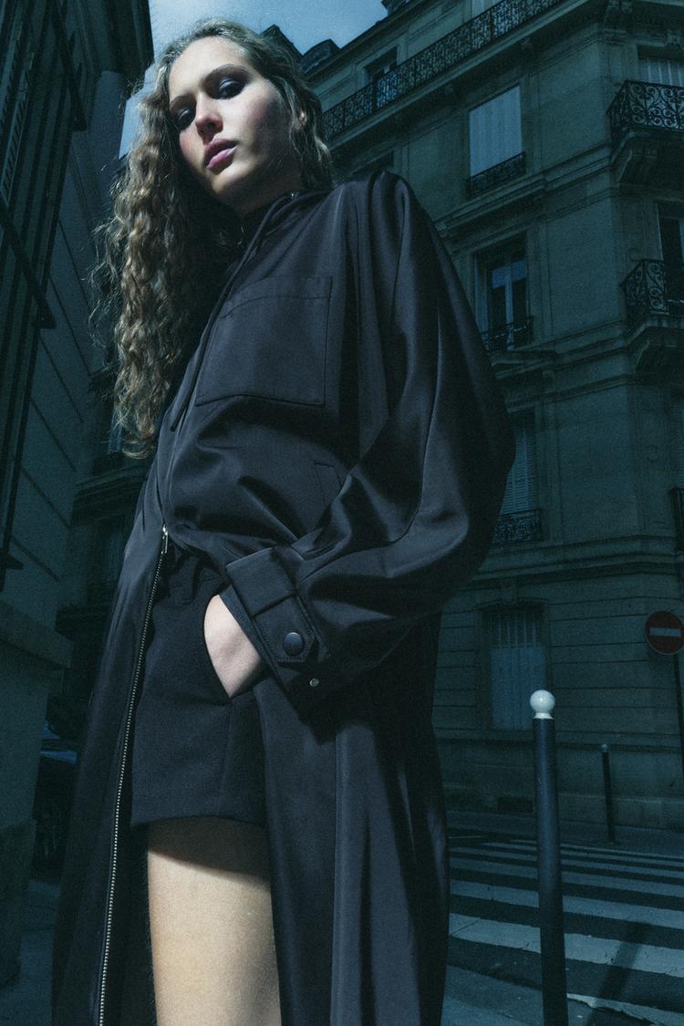 ZW COLLECTION HOODED PARKA Black ZARA South Africa