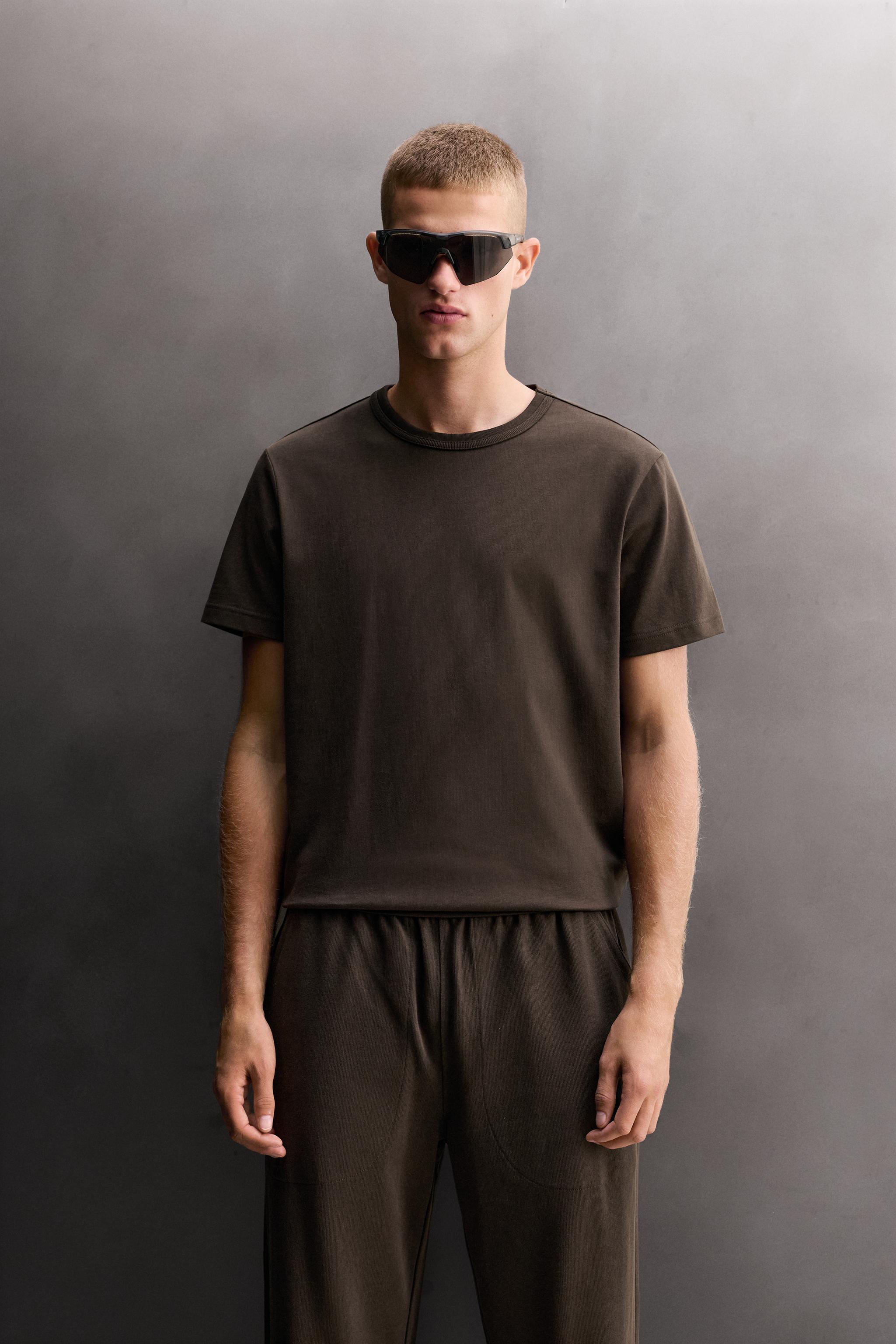 RELAXED FIT HEAVYWEIGHT T-SHIRT — Brown