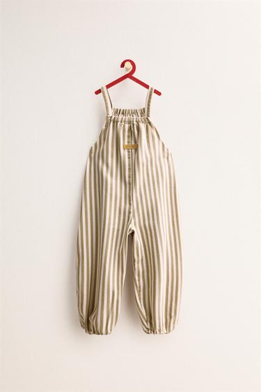 ZARA TIMELESS - SALOPETTE LONGUE À RAYURES - Marron clair de Zara - Image 1