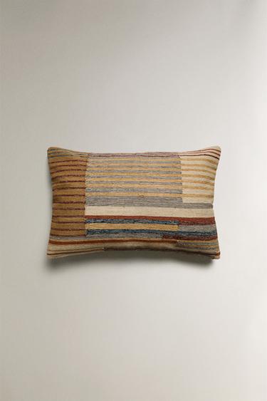 STRIPED WOOL AND COTTON CUSHION COVER - striped by Zara - Image 0