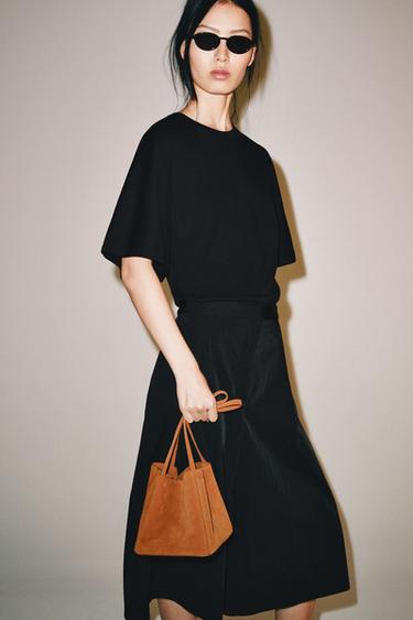 MINI BOLSO DE HOMBRO PIEL - Naranja de Zara - Imagen 0