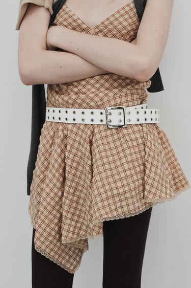 ĐẦM DÁNG NGẮN KẺ SỌC REN - 089 từ Zara