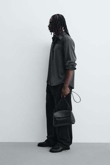 CHEMISE FLUIDE COLOR BLOCK - Gris foncé de Zara - Image 3