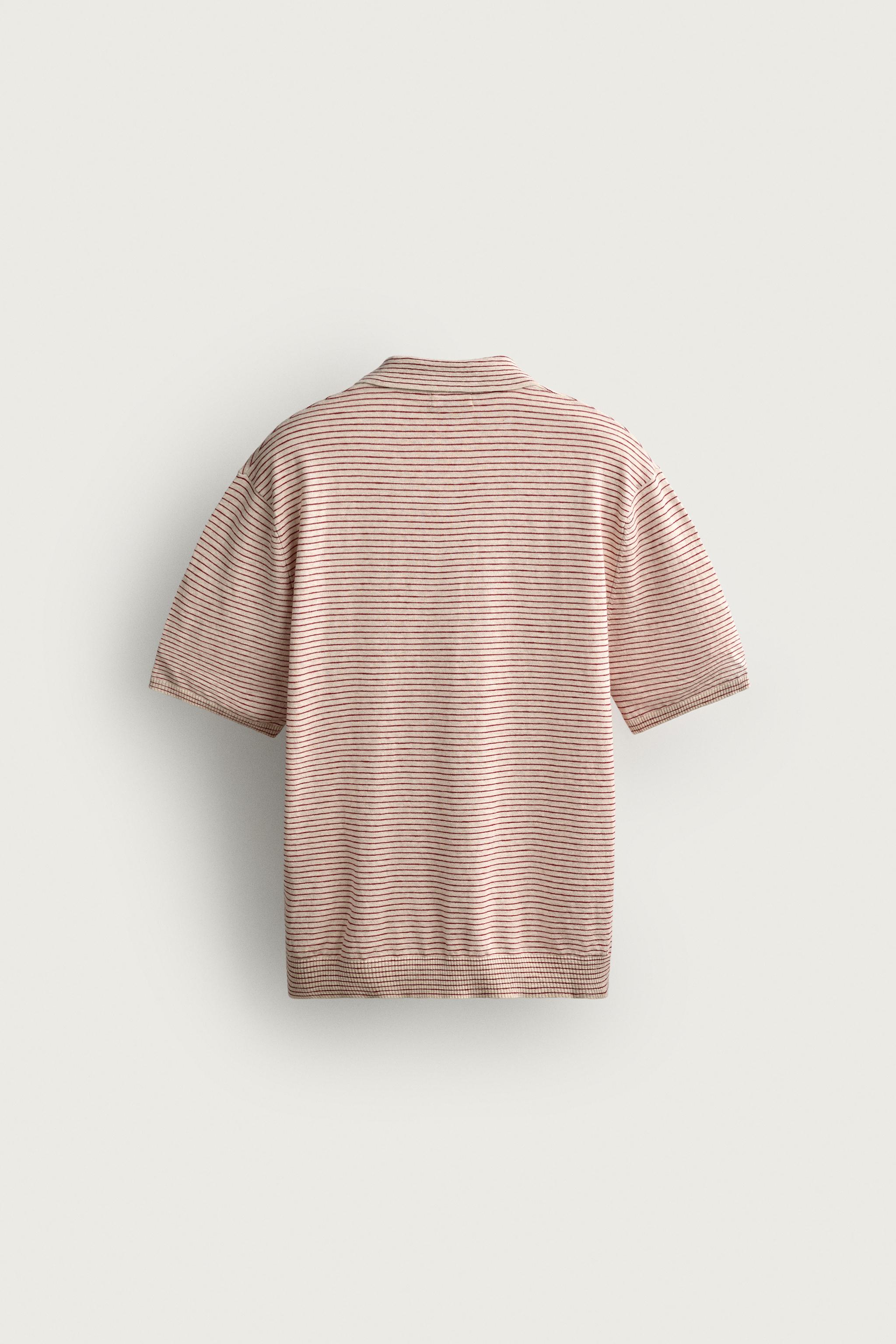 STRIPED JACQUARD KNIT POLO