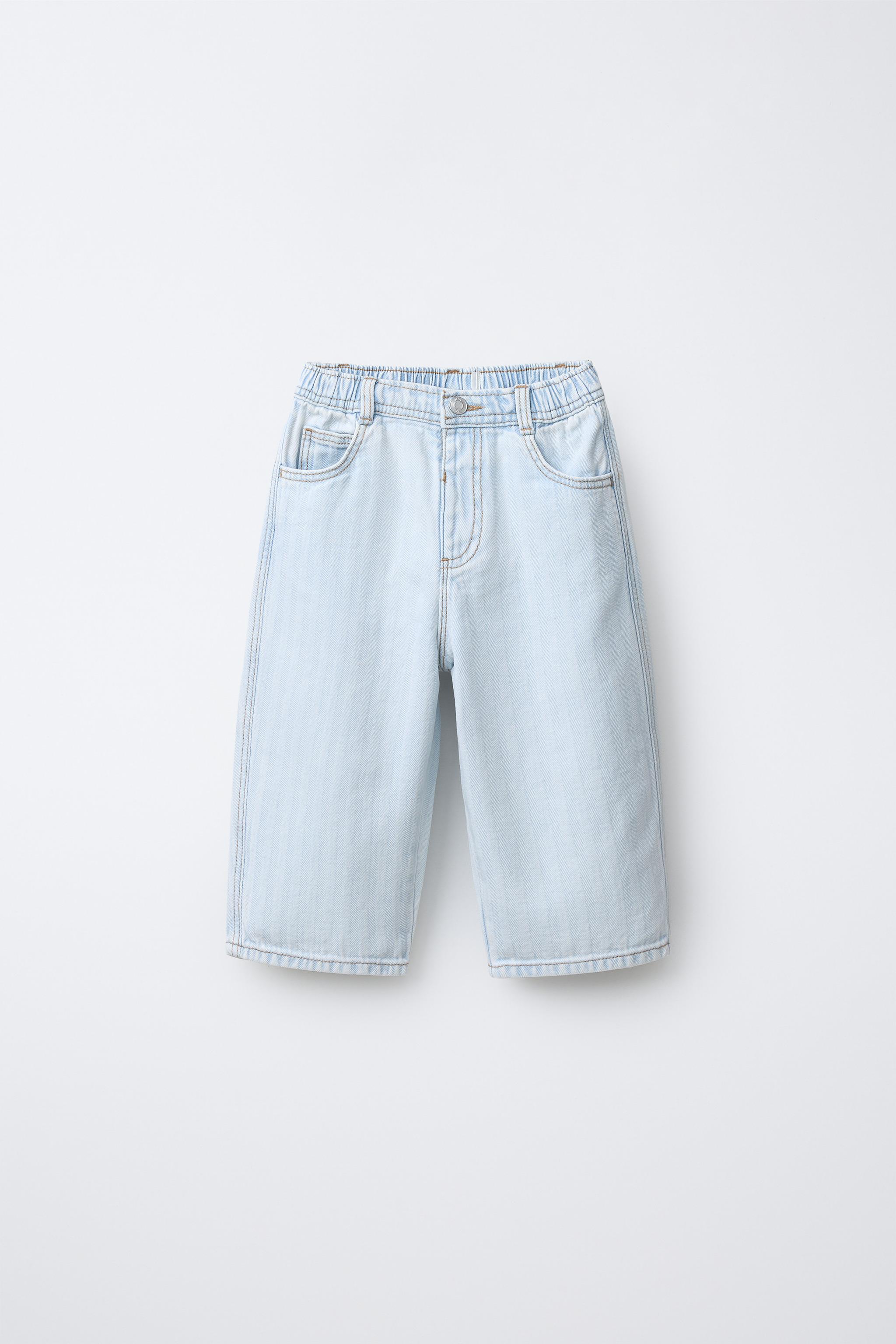 ヘリンボーンバギーデニムパンツ - ライトブルー | ZARA Japan / 日本