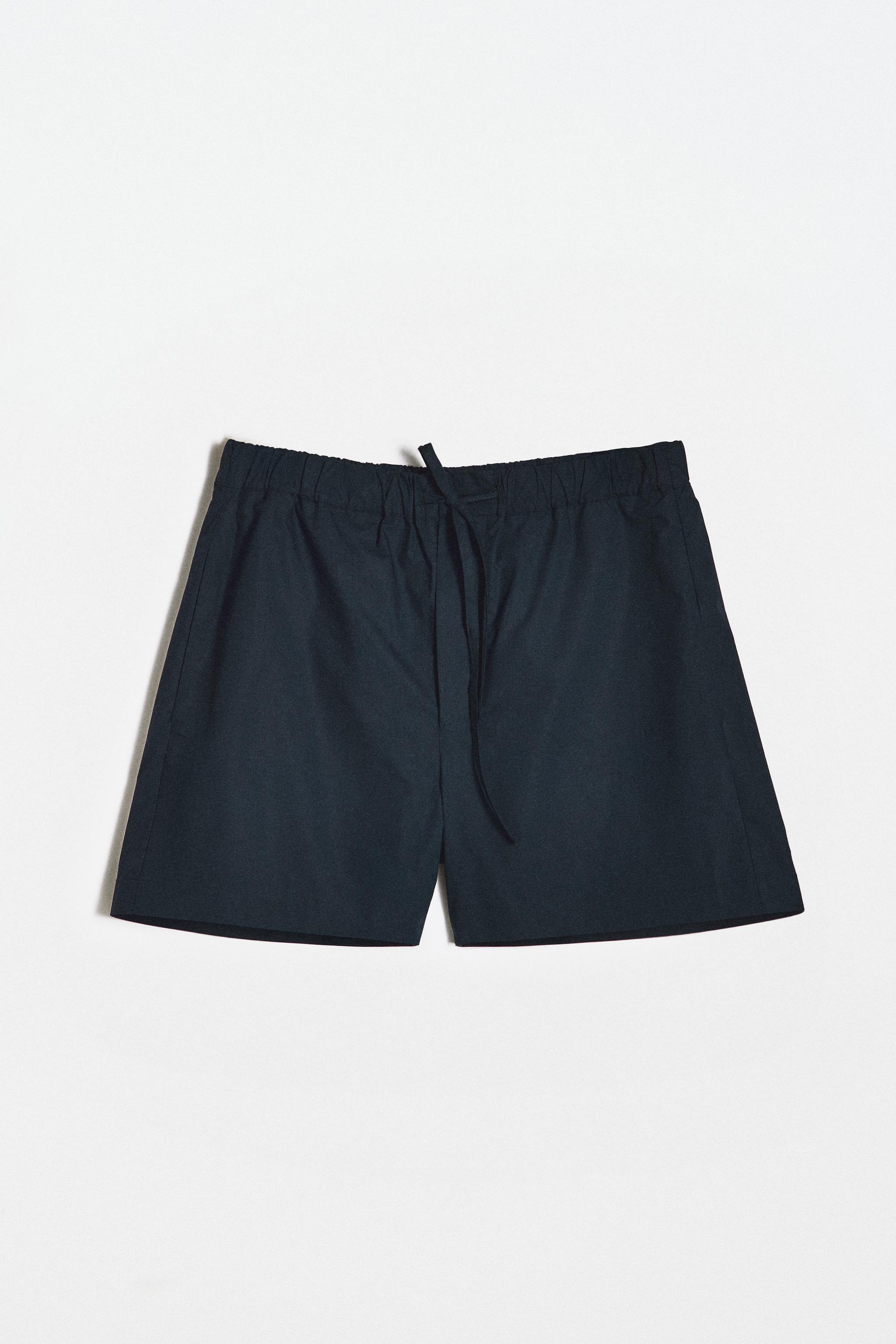 COTTON POPLIN SHORTS