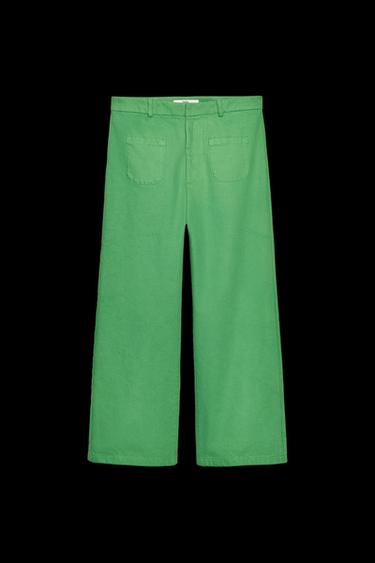 HOSE MIT HOHEM BUND – LIMITED EDITION - Grün von Zara - Bild 0