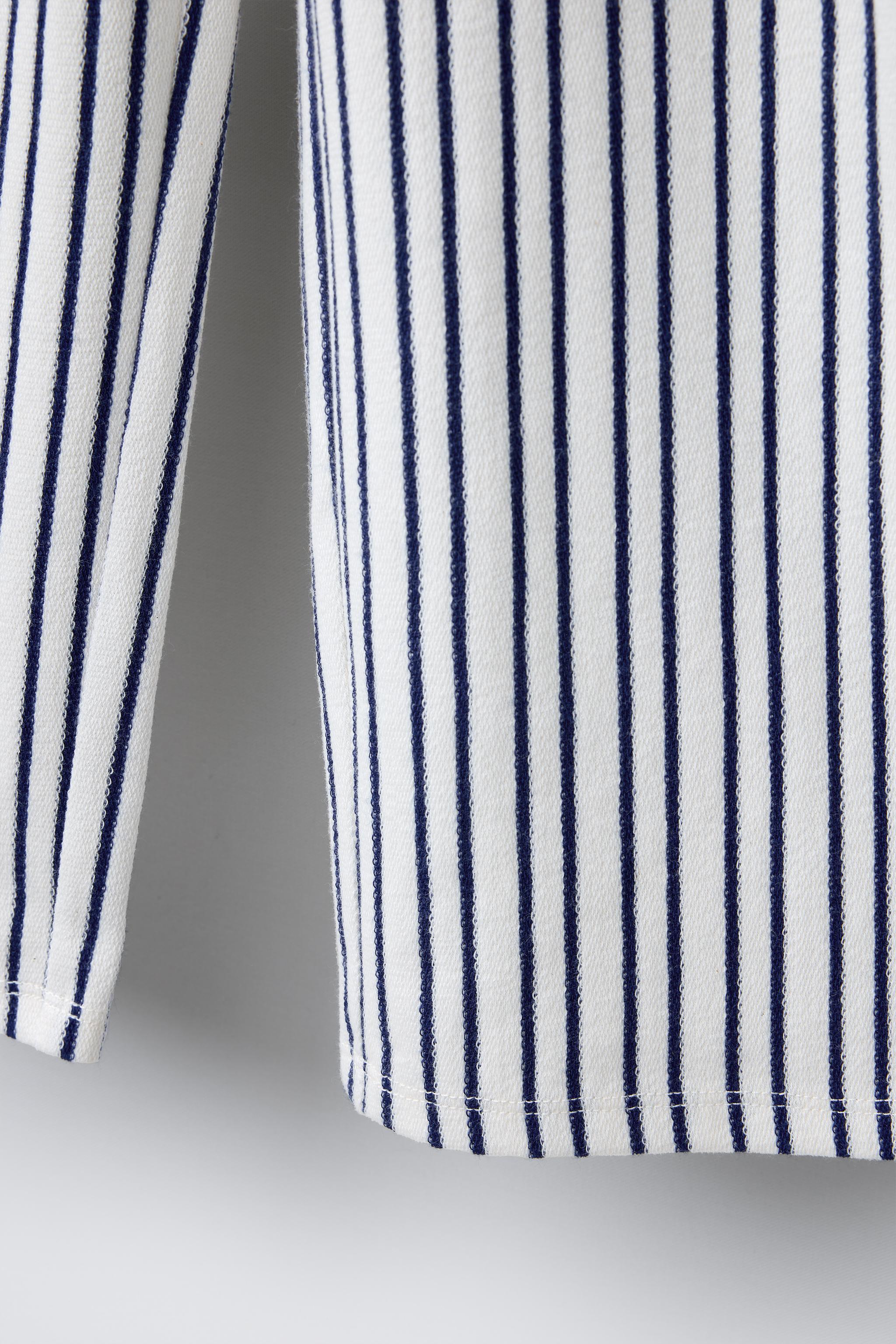 STRIPED STRAIGHT LEG PANTS