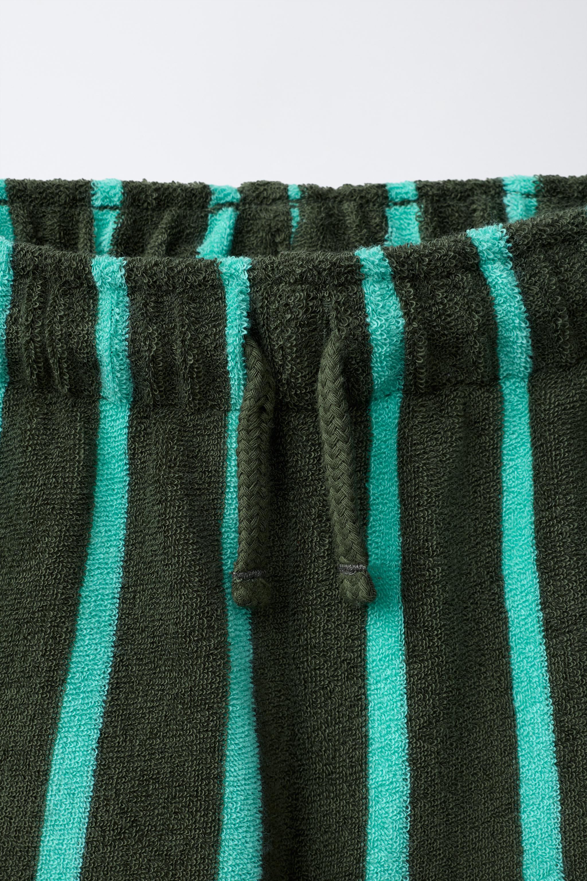STRIPED TERRYCLOTH SHORTS