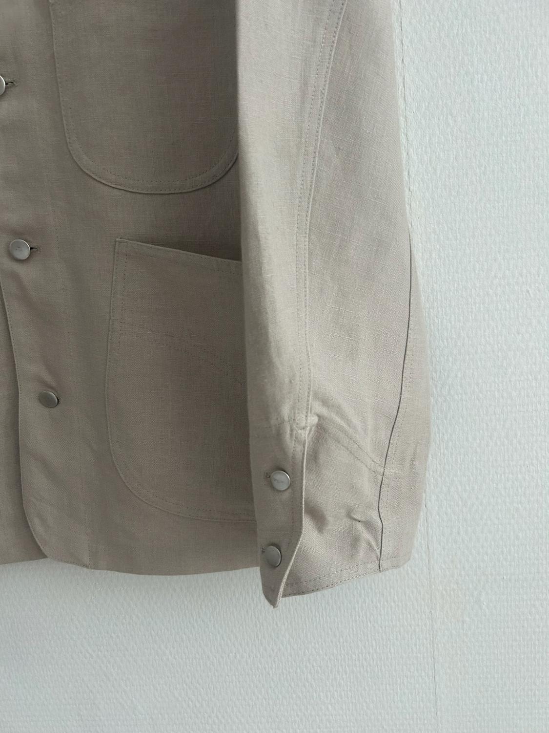 100% LINEN JACKET WITH POCKETS - Image 4