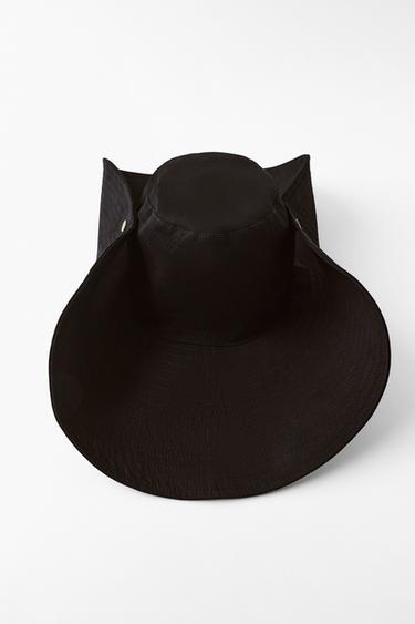 MAXI BRIM TWILL HAT - Black by Zara