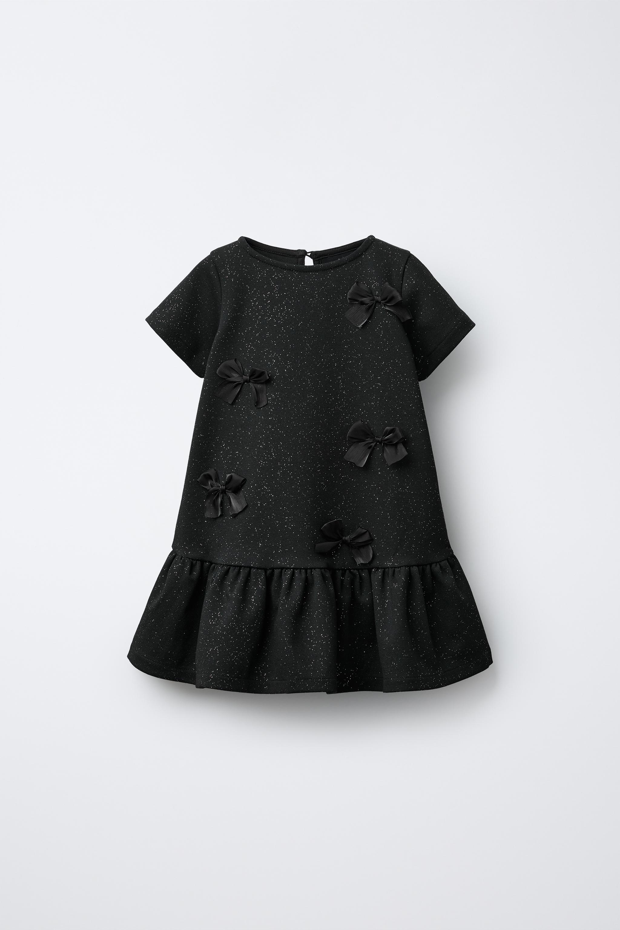 ROMA KNIT DRESS WITH SHIMMER AND BOWS