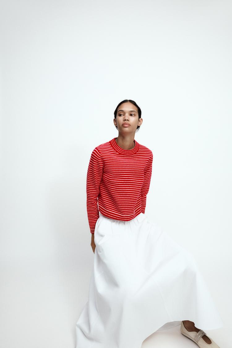 Zara Italia Maglioni Rossi Zara Crop Magliette Zara Donna Crop Top