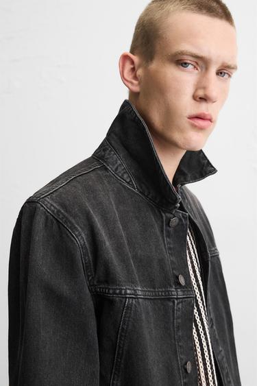 VESTE EN DENIM BASIQUE - Noir de Zara - Image 6