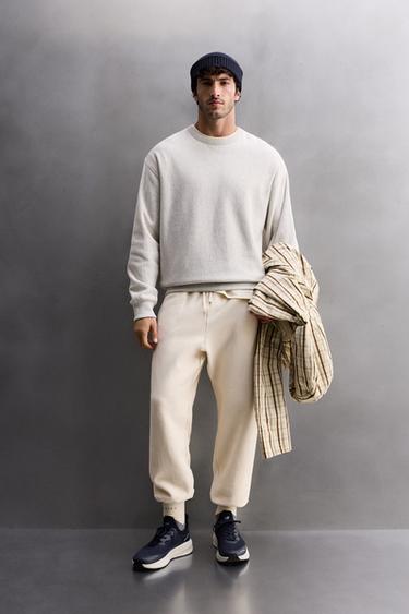 SWEATSHIRT CREWNECK RELAXED FIT - Abu-abu dari Zara