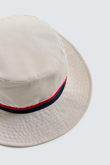 BUCKET HAT WITH RIBBON - Stone by Zara - Image 3