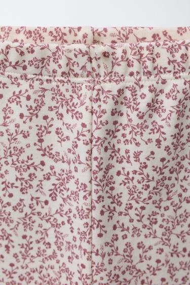 FLORAL BODYSUIT AND LEGGINGS SET - Chalk pink by Zara - Image 4