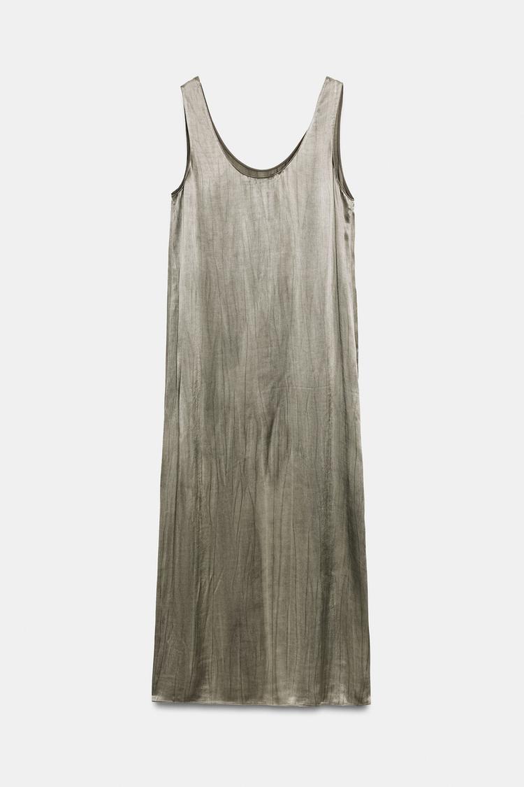 Vestido midi de satén ZW COLLECTION 3